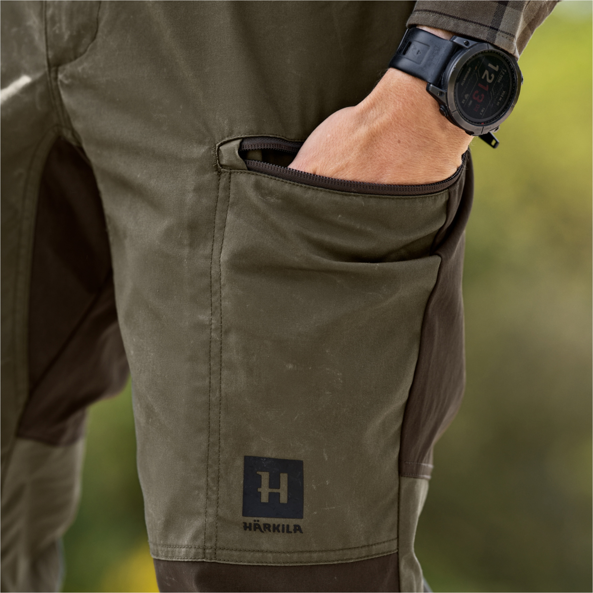 2026 Harkila Mens Harkila Fjell Trousers 10437 - Grape Leaf / Willow Green